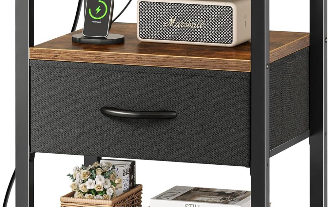 Elevate Your Space: The SUPERJARE Nightstand with Charging Station Review