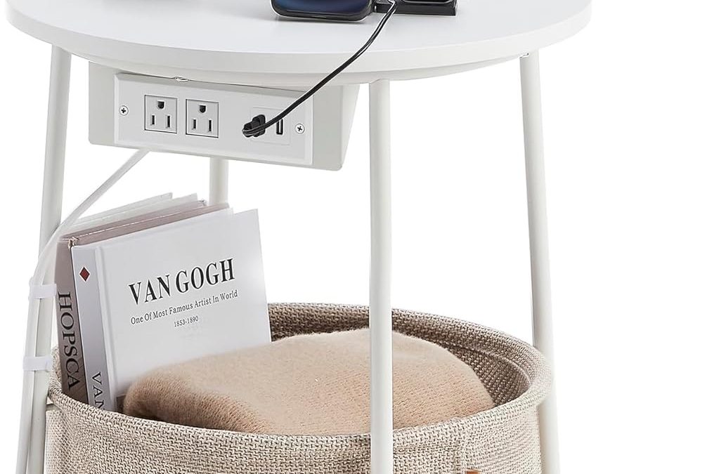 Elevate Your Space: VASAGLE Round Side Table with Charging Station Review