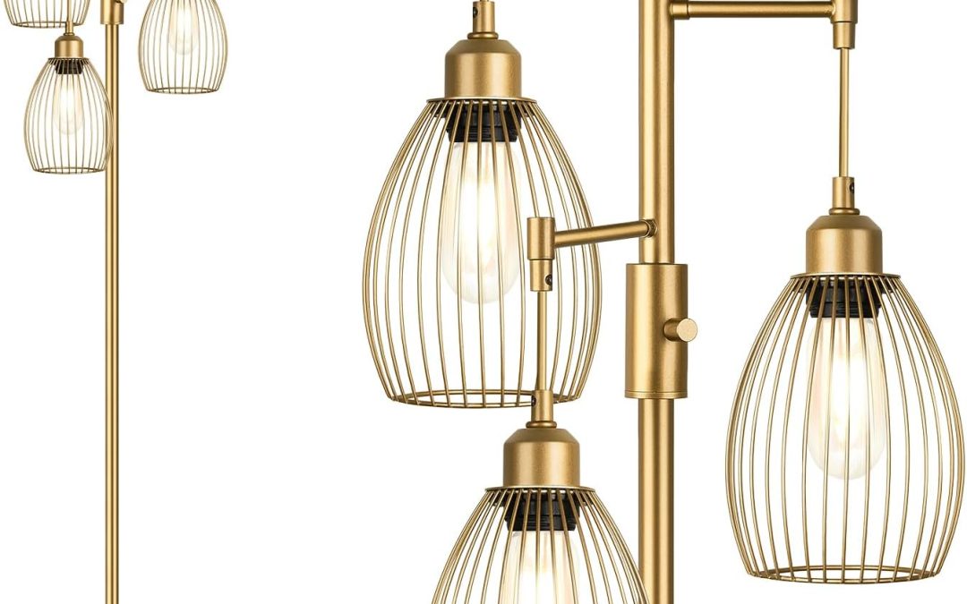 Illuminate Your Space: Review of Dimmable Gold Tree Floor Lamps with Elegant Design