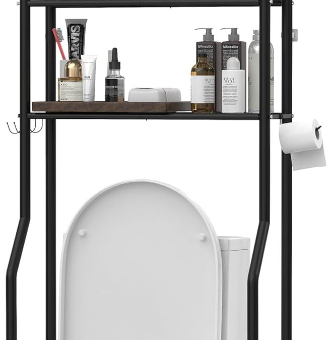 Maximize Your Space: The Ultimate 3-Tier Over The Toilet Storage Solution!