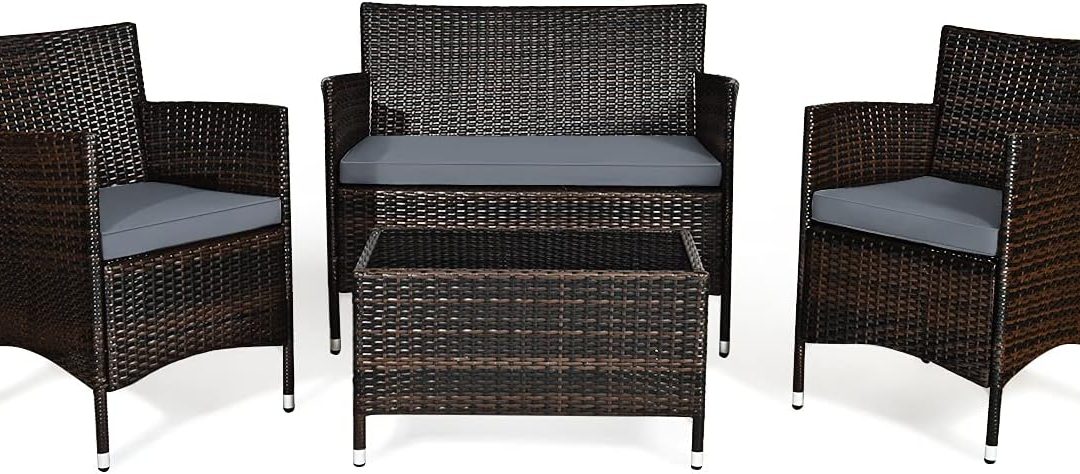 Transform Your Outdoor Space: Goplus 4-Piece Rattan Patio Set Review