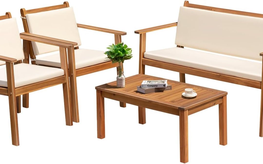 Transform Your Outdoor Space: Greesum 4-Piece Bistro Sofa Set Review