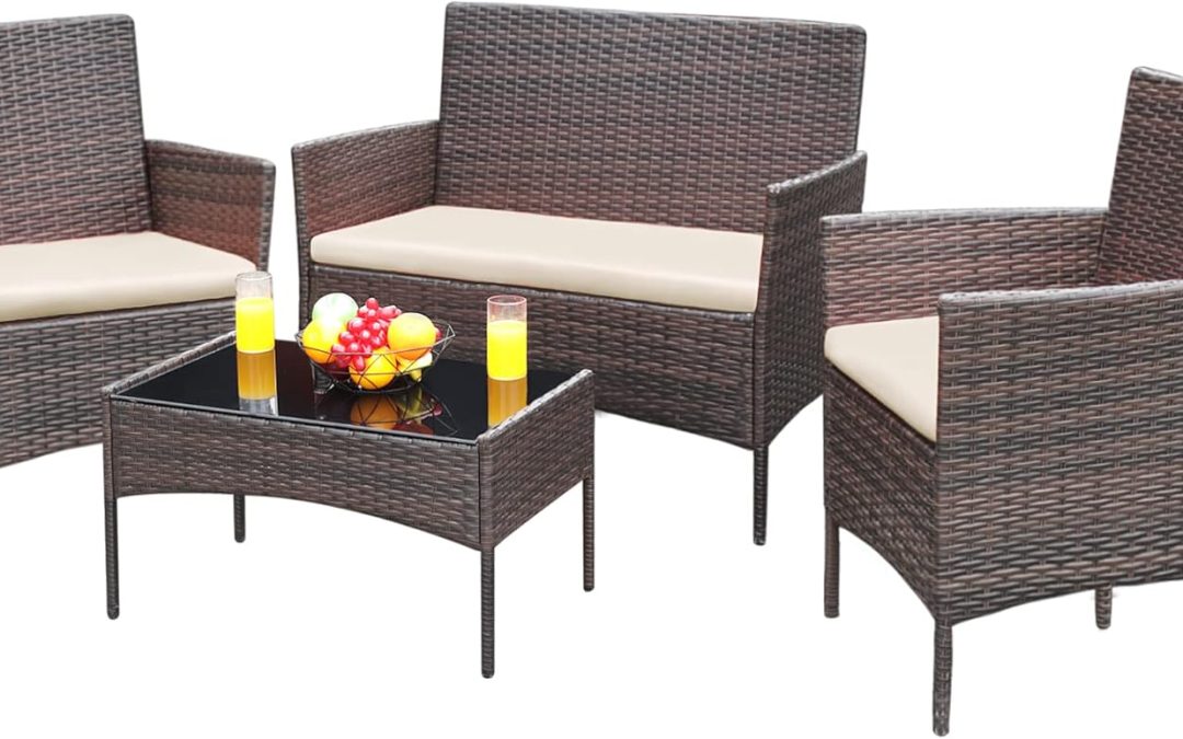 Transform Your Outdoors: Greesum 4-Piece Wicker Patio Furniture Set Review