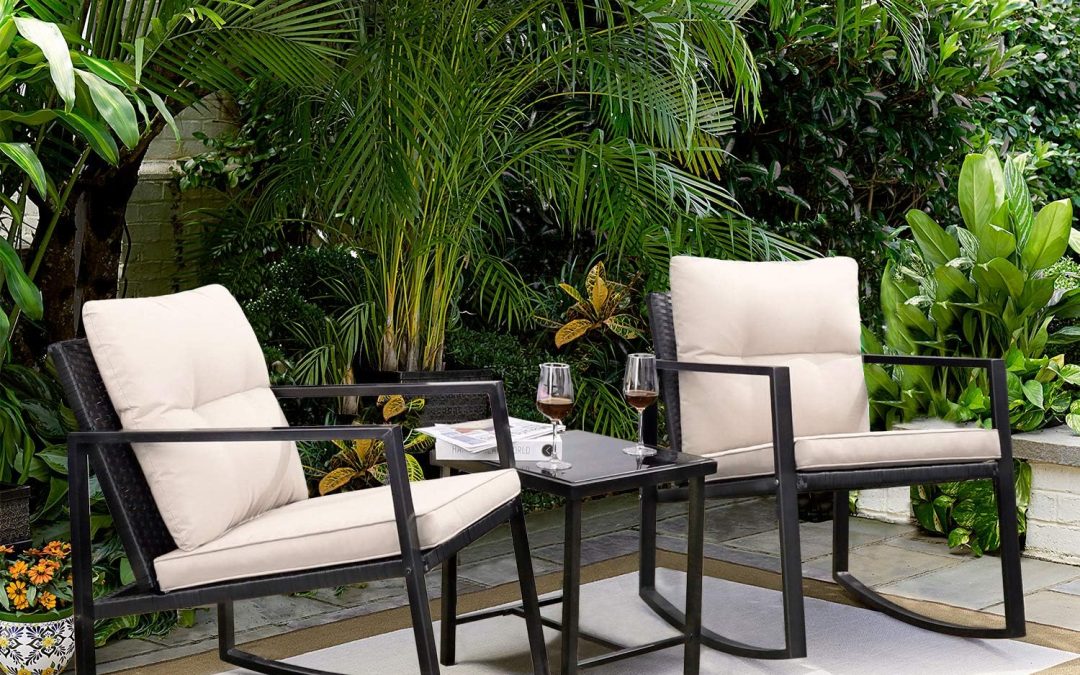 Transform Your Patio: Review of the Greesum 3-Piece Rocking Wicker Bistro Set