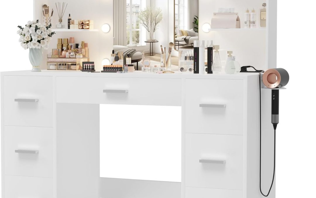 Transform Your Space: Review of the Furmax Vanity Desk with Mirror & LED Lights