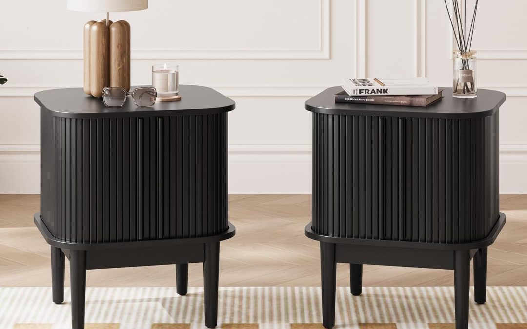 Elevate Your Space: A Review of the Fluted Nightstand Set in Stylish Black