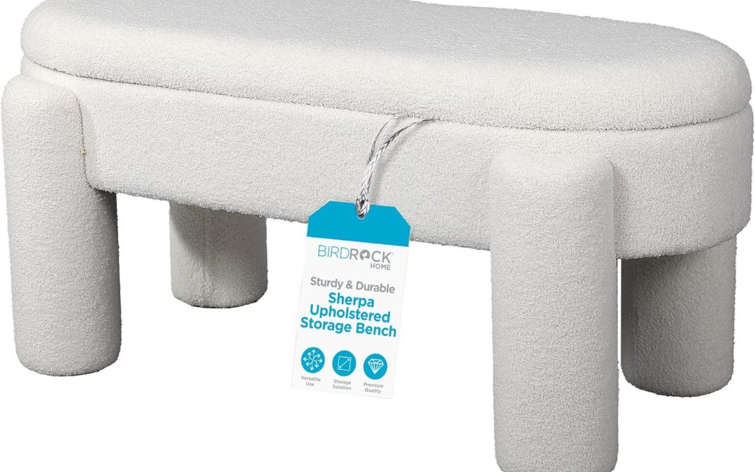 Elevate Your Space: BIRDROCK HOME Sherpa Upholstered Storage Bench Review