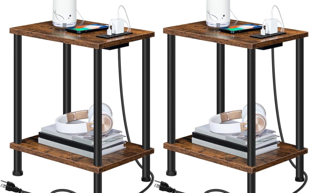 Elevate Your Space: HOOBRO Side Tables with Charging Station