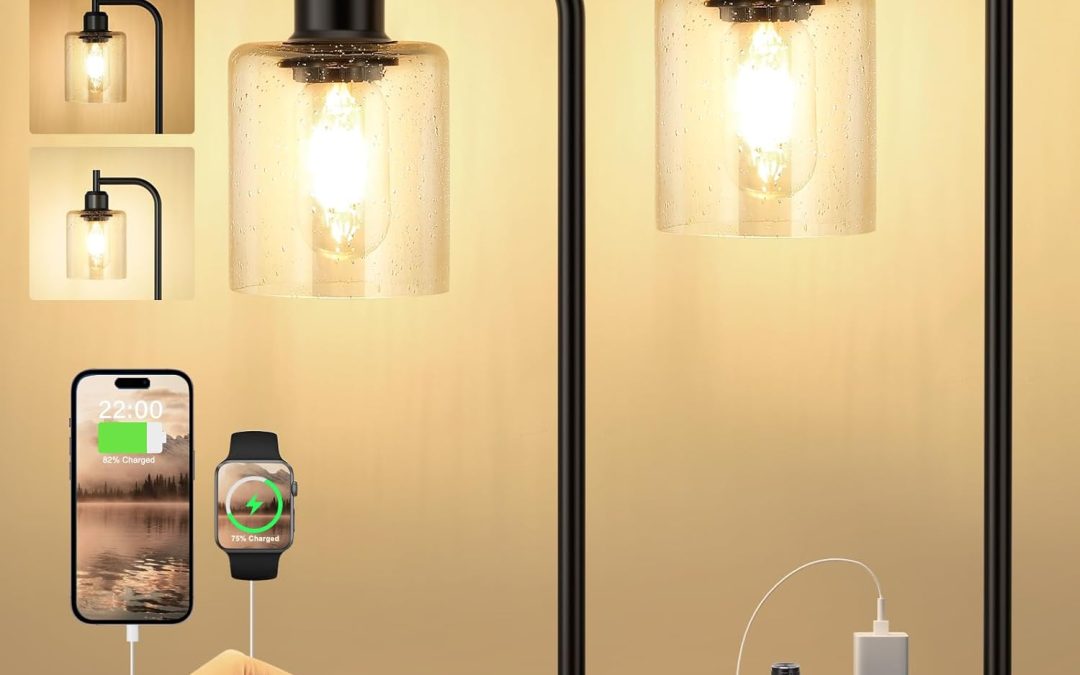 Elevate Your Space: Review of Dimmable Industrial Table Lamps Set with USB Ports