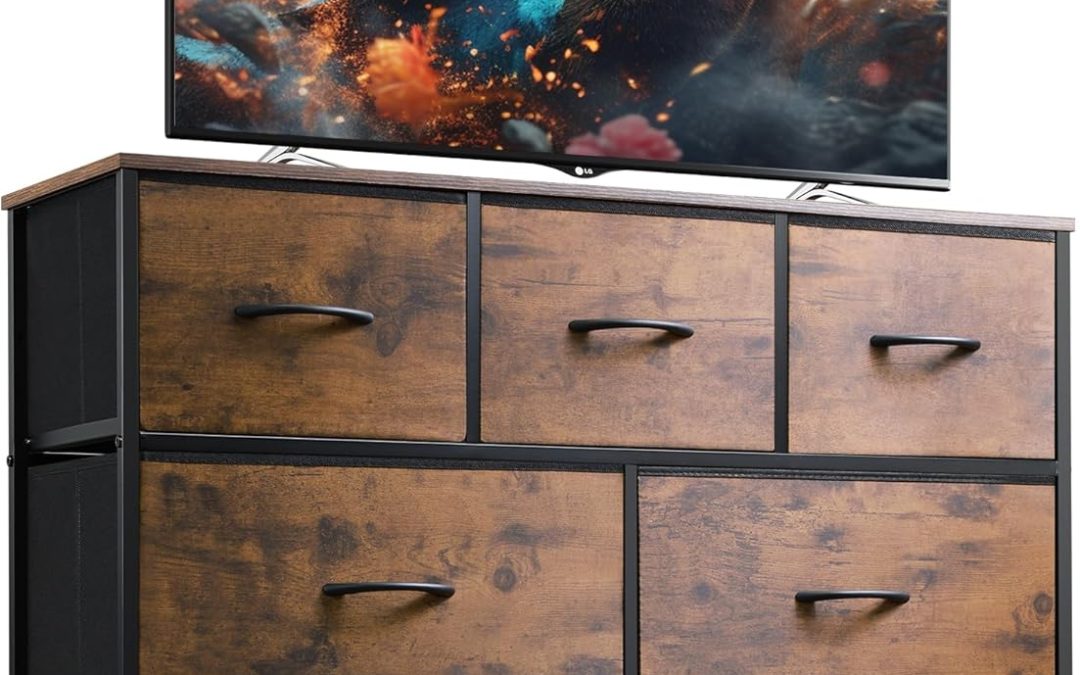 Elevate Your Space with the WLIVE 7 Drawer Dresser: Stylish Storage Meets Entertainment Center!