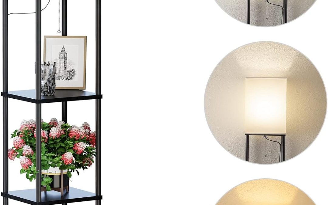 Illuminate Your Space: SUNMORY Modern Floor Lamp with Shelves Review