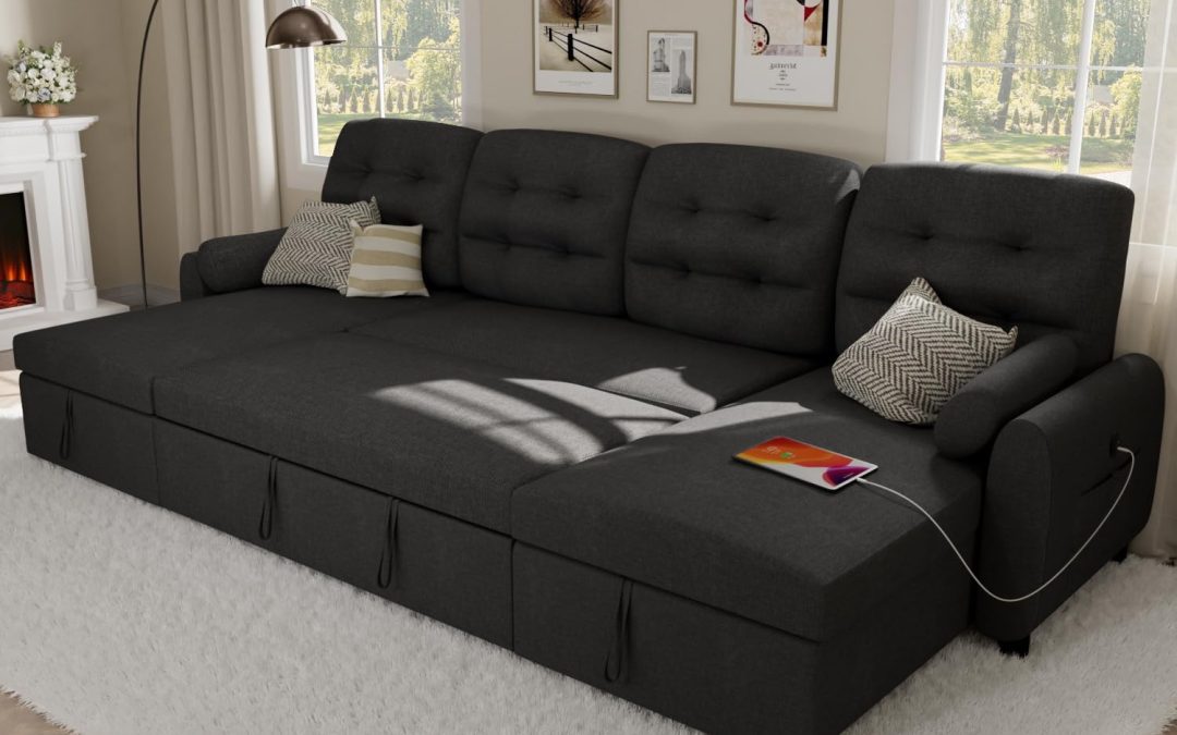 Transform Your Living Space: Ucloveria 112″ Sectional Sofa Bed Review