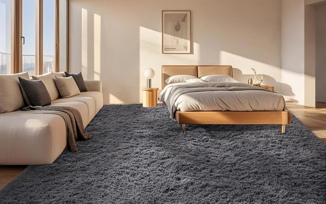 Transform Your Space with Ophanie’s Fluffy Gray Shag Area Rug: A Cozy Review