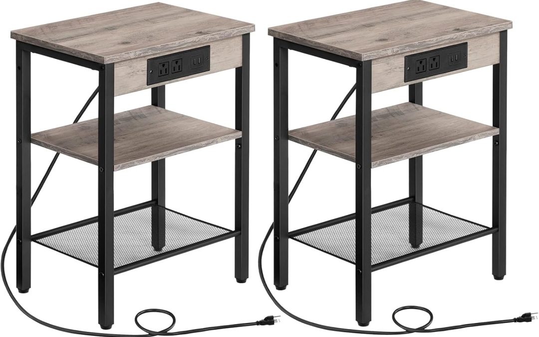 Elevate Your Space: HOOBRO 3-Tier End Tables with USB Charging Ports Review