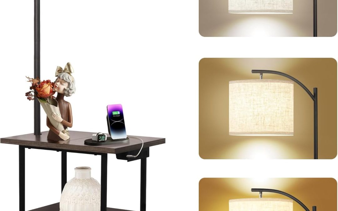 Elevate Your Space: PESRAE Modern Floor Lamp With Charging Station Review