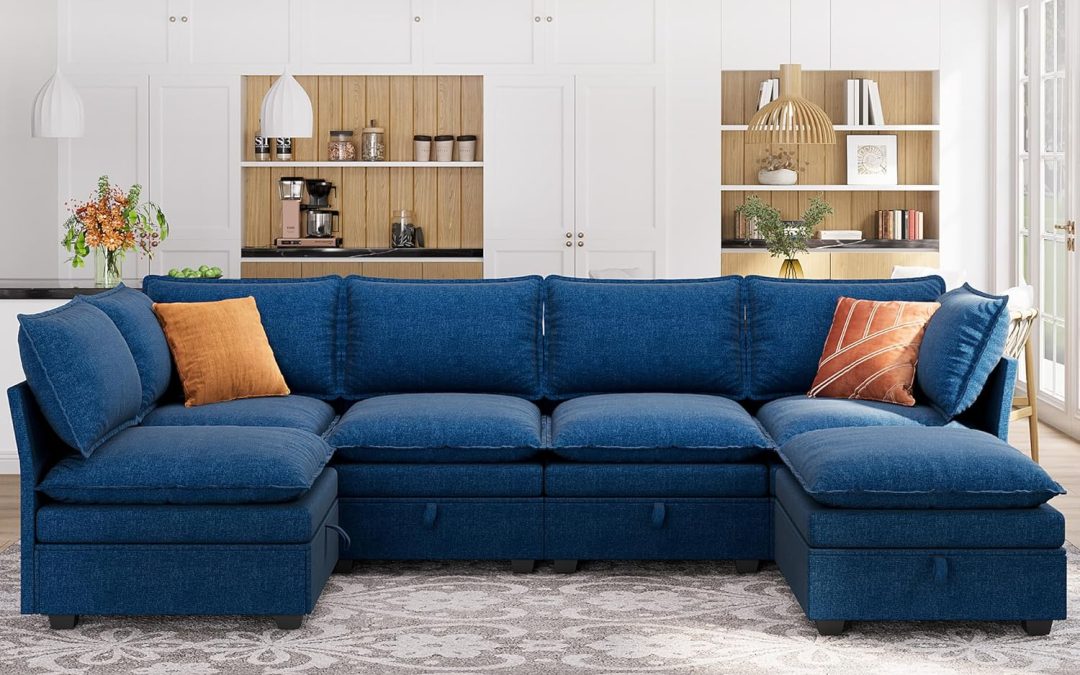 Transform Your Living Room: Review of the 115” U-Shaped Modular Sectional Sofa with Storage