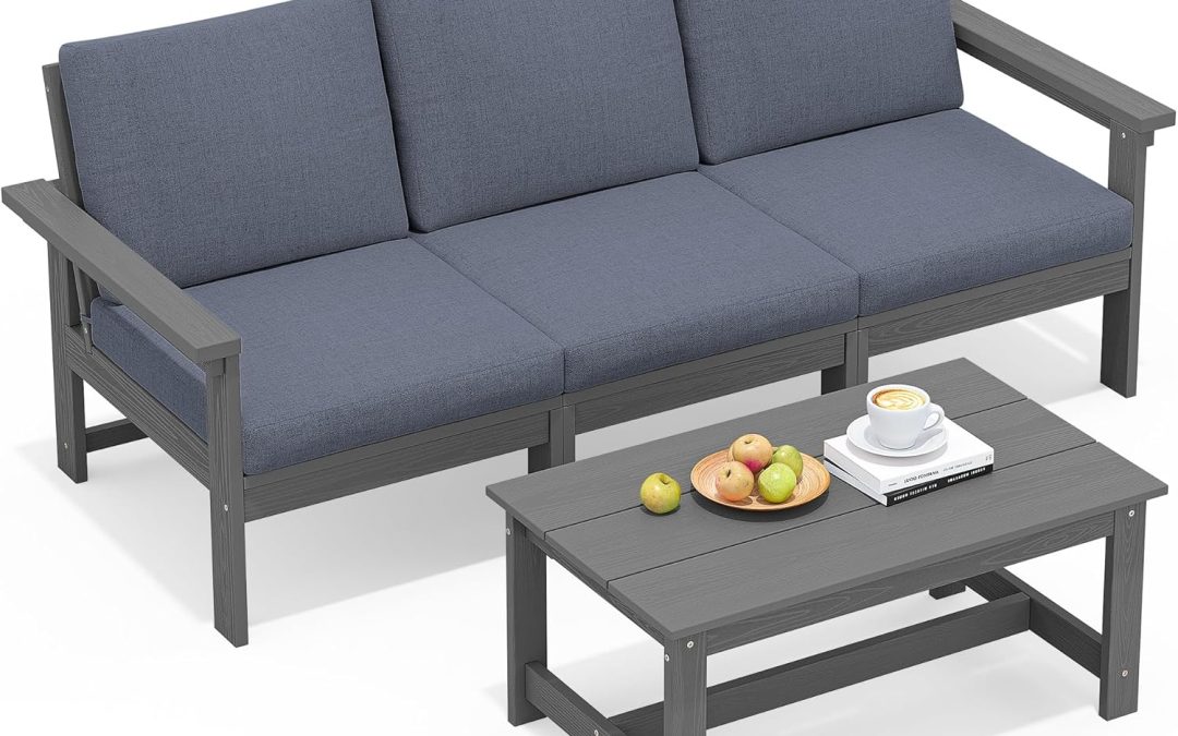Transform Your Outdoor Space: SERWALL HDPE Patio Sofa Set Review