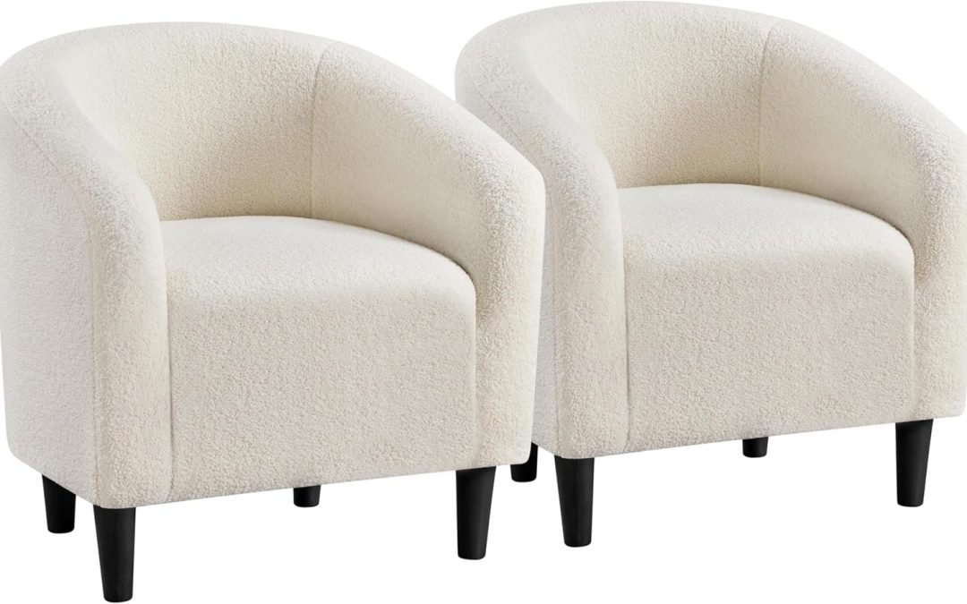 Cozy Comfort: Review of Yaheetech Furry Barrel Accent Chairs