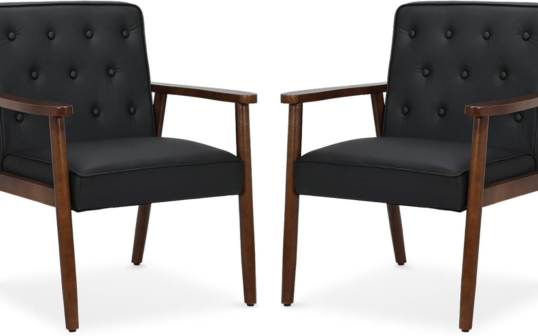 Elevate Your Space: Review of the Athena Collection Mid Century Accent Chairs Set