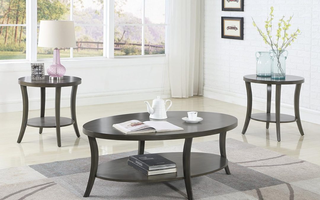 Transform Your Living Room: Roundhill Furniture Perth Oval Shelf Coffee Table Set Review