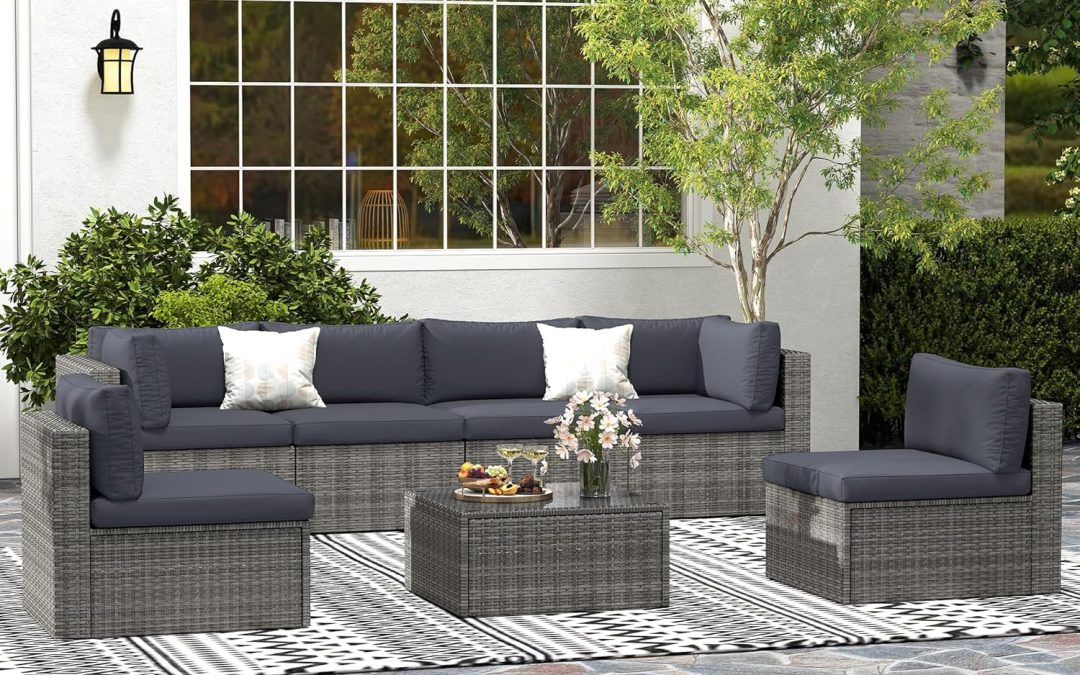 Transform Your Outdoor Space: 7-Piece Rattan Patio Furniture Set Review