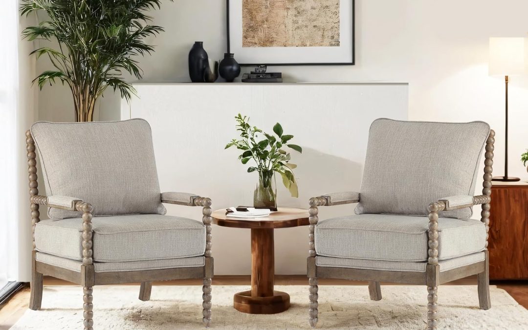 Upgrade Your Space: DUHOME Linen Spindle Accent Chairs Review